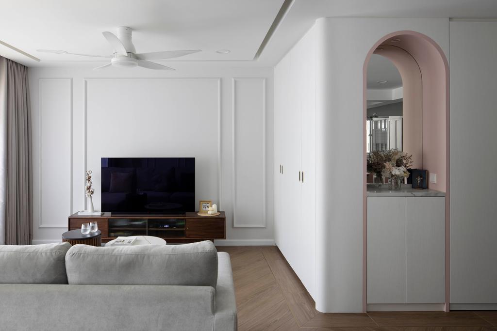 Modern, HDB, Living Room, Tampines North Drive 1, Interior Designer, Fifth Avenue Interior, Scandinavian