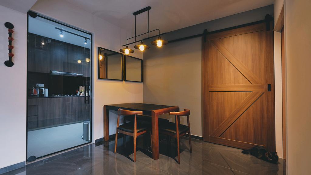 Industrial, HDB, Dining Room, Sembawang Crescent, Interior Designer, Le Interior Affairs, Contemporary