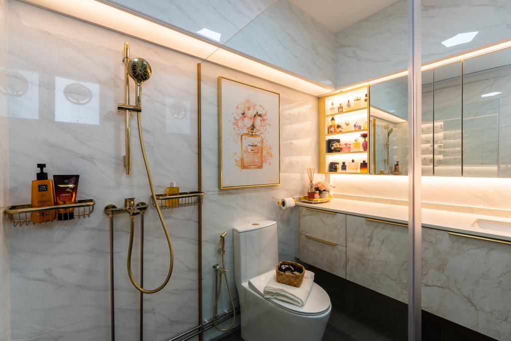 Modern, HDB, Bathroom, Punggol Central, Interior Designer, Absolook Interior Design