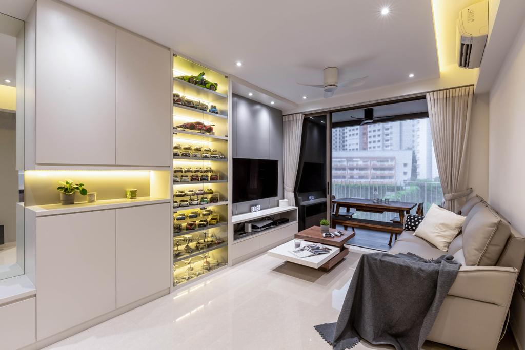 Contemporary, Condo, Living Room, Rivercove Residences, Interior Designer, Yang's Inspiration Design