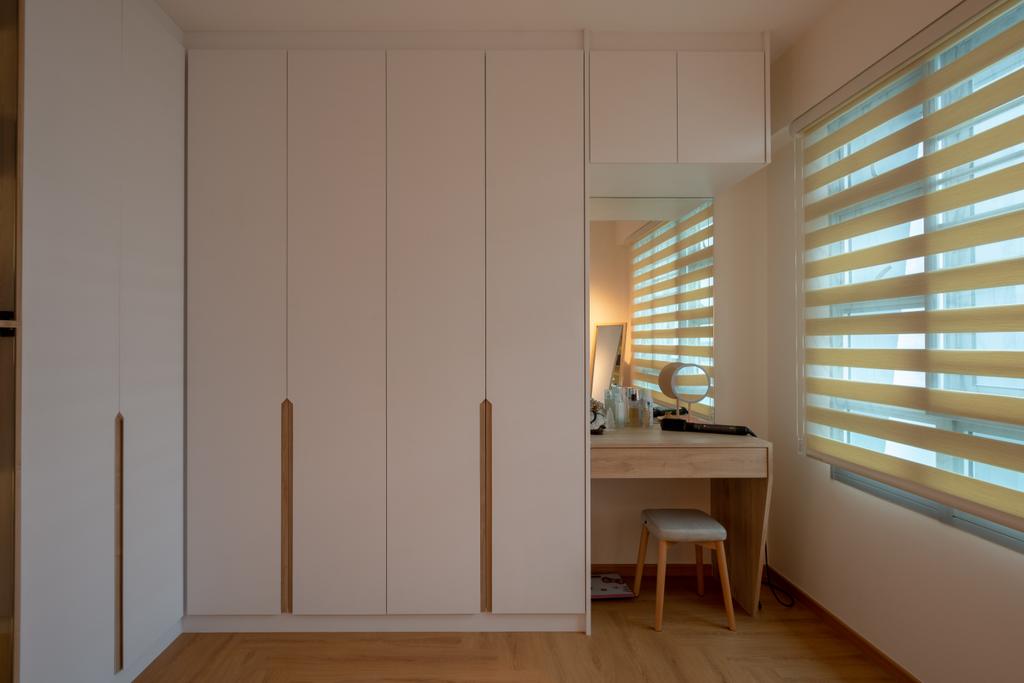 Contemporary, HDB, Bedroom, Punggol Drive, Interior Designer, A Blue Cube Design, Scandinavian
