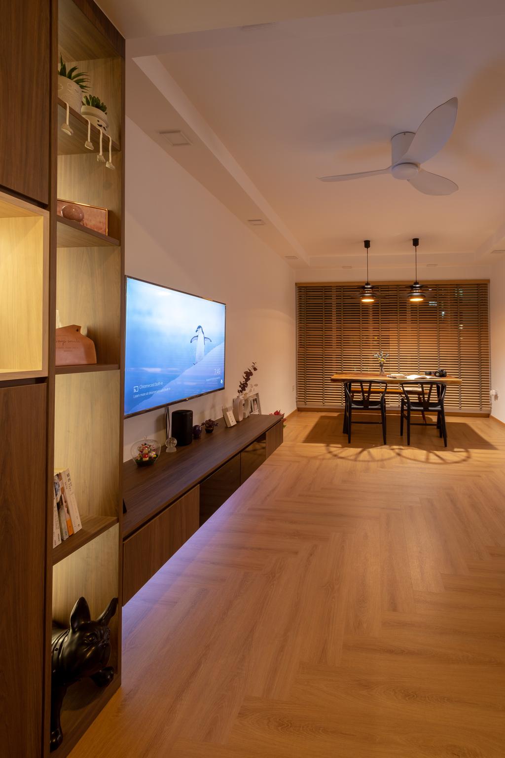 Contemporary, HDB, Living Room, Punggol Drive, Interior Designer, A Blue Cube Design (ABCD), Scandinavian