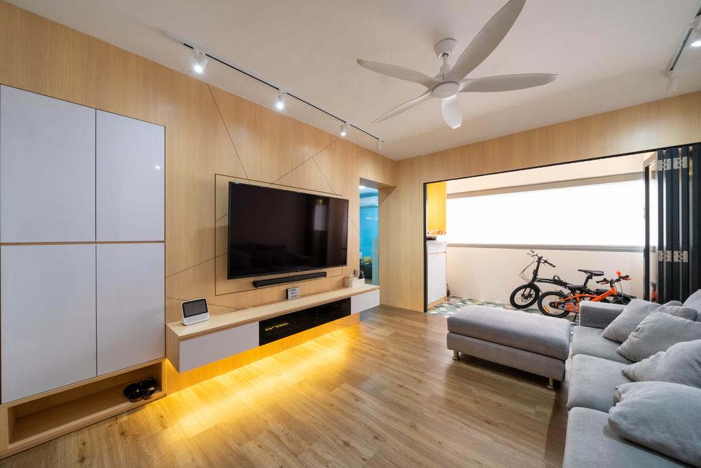 Contemporary, HDB, Living Room, Anchorvale Link, Interior Designer, Design 4 Space, Scandinavian