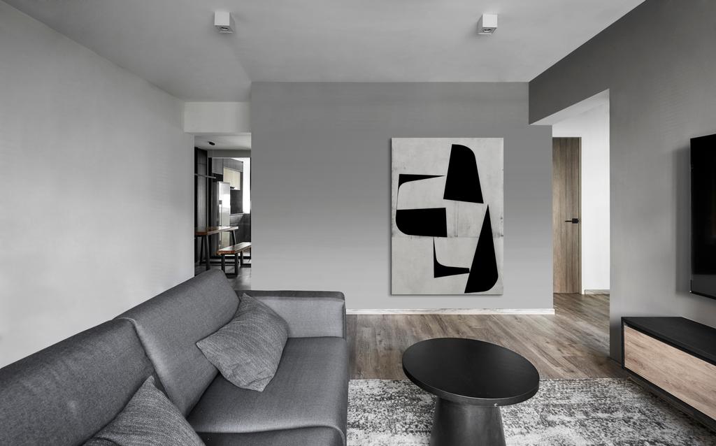 Contemporary, HDB, Living Room, Ang Mo Kio, Interior Designer, Happe Design Atelier