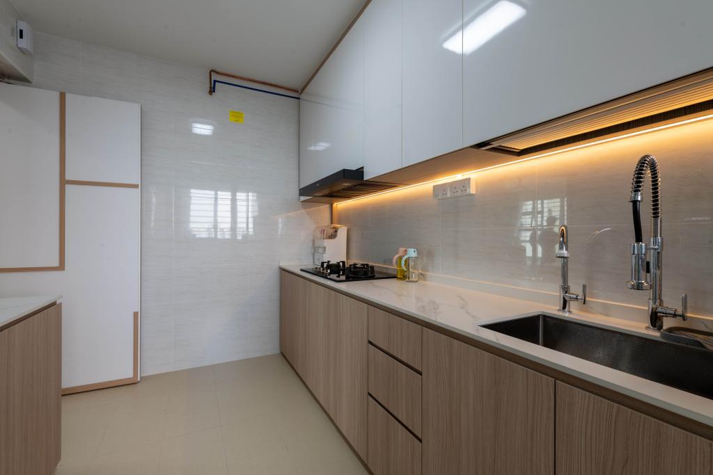 Scandinavian, HDB, Kitchen, Hougang Street 32, Interior Designer, Glamour Concept