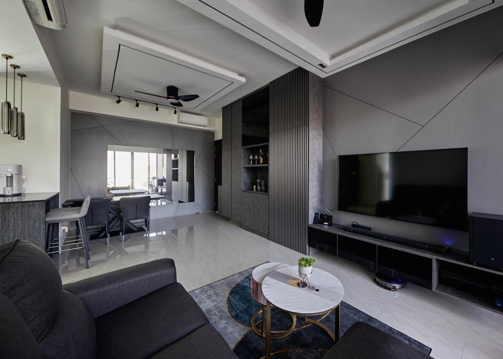 Contemporary, Condo, Living Room, Signature At Yishun, Interior Designer, MET Interior