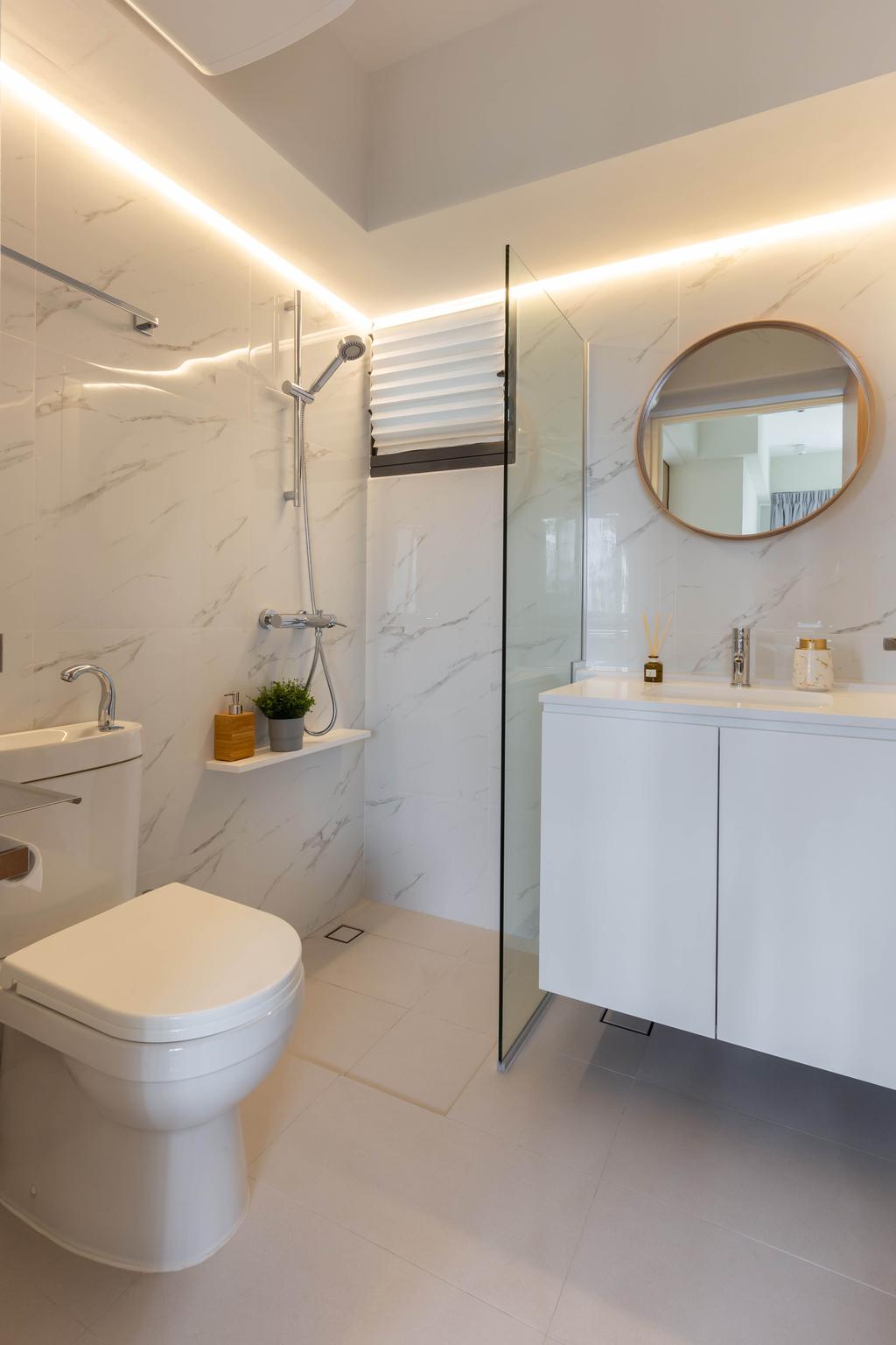 Scandinavian, HDB, Bathroom, Skyparc @ Dawson, Interior Designer, Yang's Inspiration Design