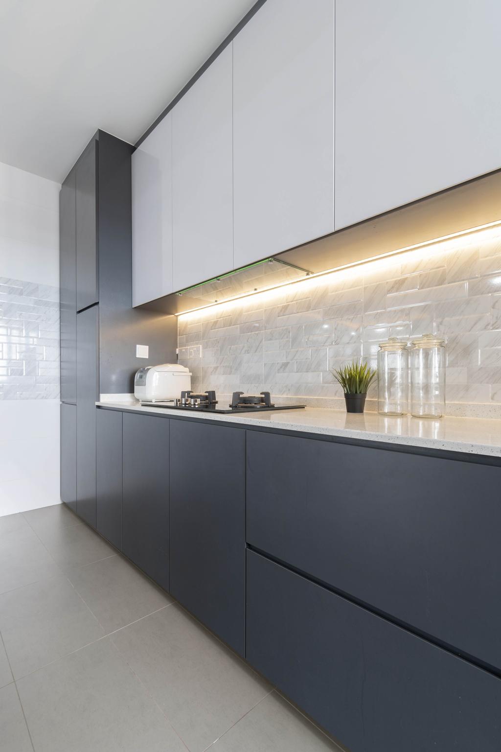 Contemporary, HDB, Kitchen, Ang Mo Kio Street 23, Interior Designer, Yang's Inspiration Design, Kitchen Cabinets