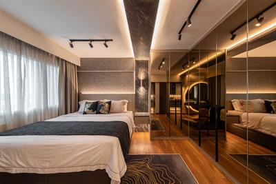 Pasir Ris Street 53, Ciseern, Contemporary, Modern, Bedroom, HDB, Modern Luxury, Ceiling Design, Mirror, Cove Light