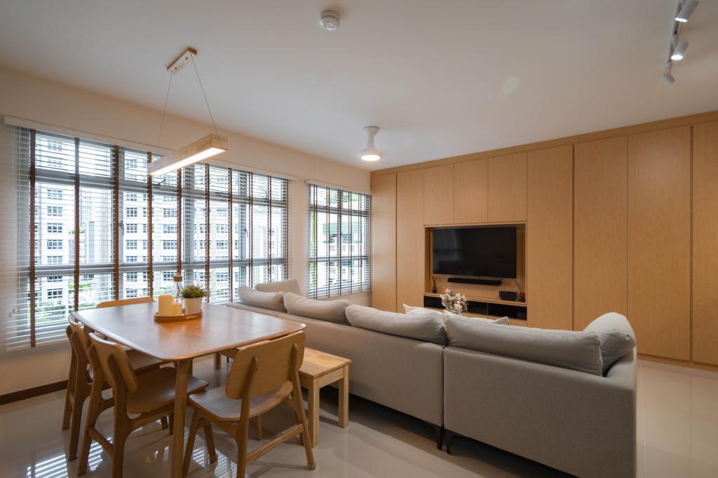 Contemporary, HDB, Living Room, Tampines Street 85, Interior Designer, Yang's Inspiration Design, Scandinavian