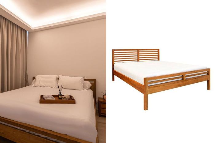 Shopee Qanvast Picks Scanteak Wooden Bed Frame (Queen)