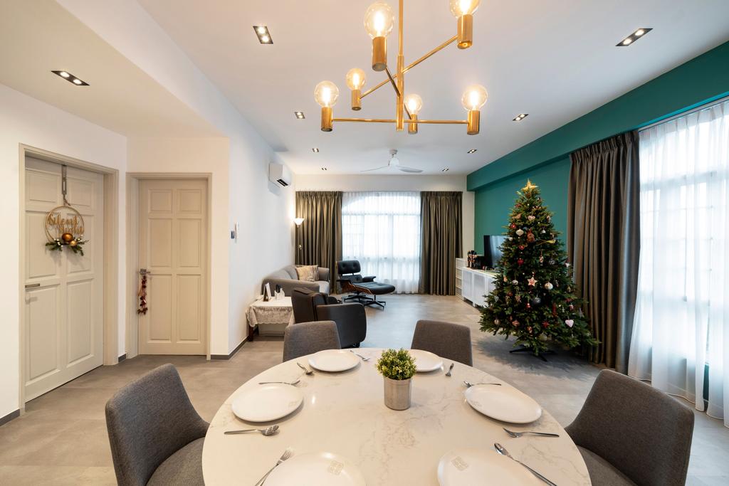 Modern, Condo, Living Room, Eastwood Green, Interior Designer, R INTERIOR | R 设计团队, Contemporary, Christmas Tree