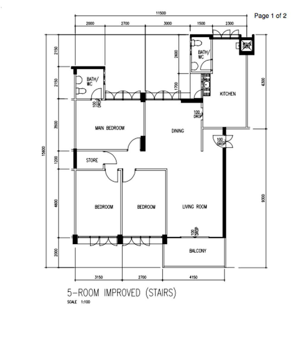 Minimalist, HDB, Bukit Batok Street 21, Interior Designer, Carpenter Direct, Scandinavian, 5 Room Hdb Floorplan, 5 Room Improved Stairs, Original Floorplan