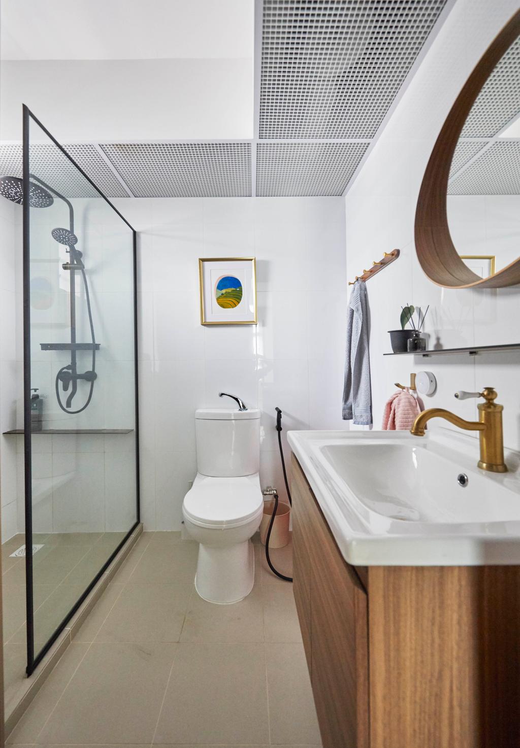 Scandinavian, HDB, Bathroom, Northshore Drive, Interior Designer, Carpenters 匠, Contemporary
