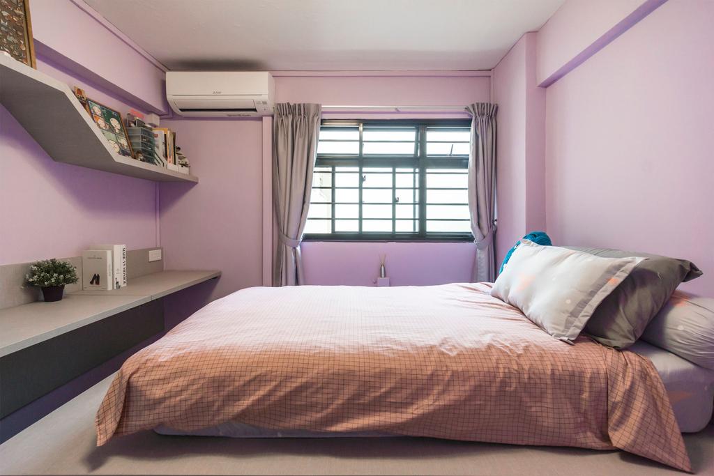 Contemporary, HDB, Bedroom, Holland Avenue, Interior Designer, Flo Design, Pink