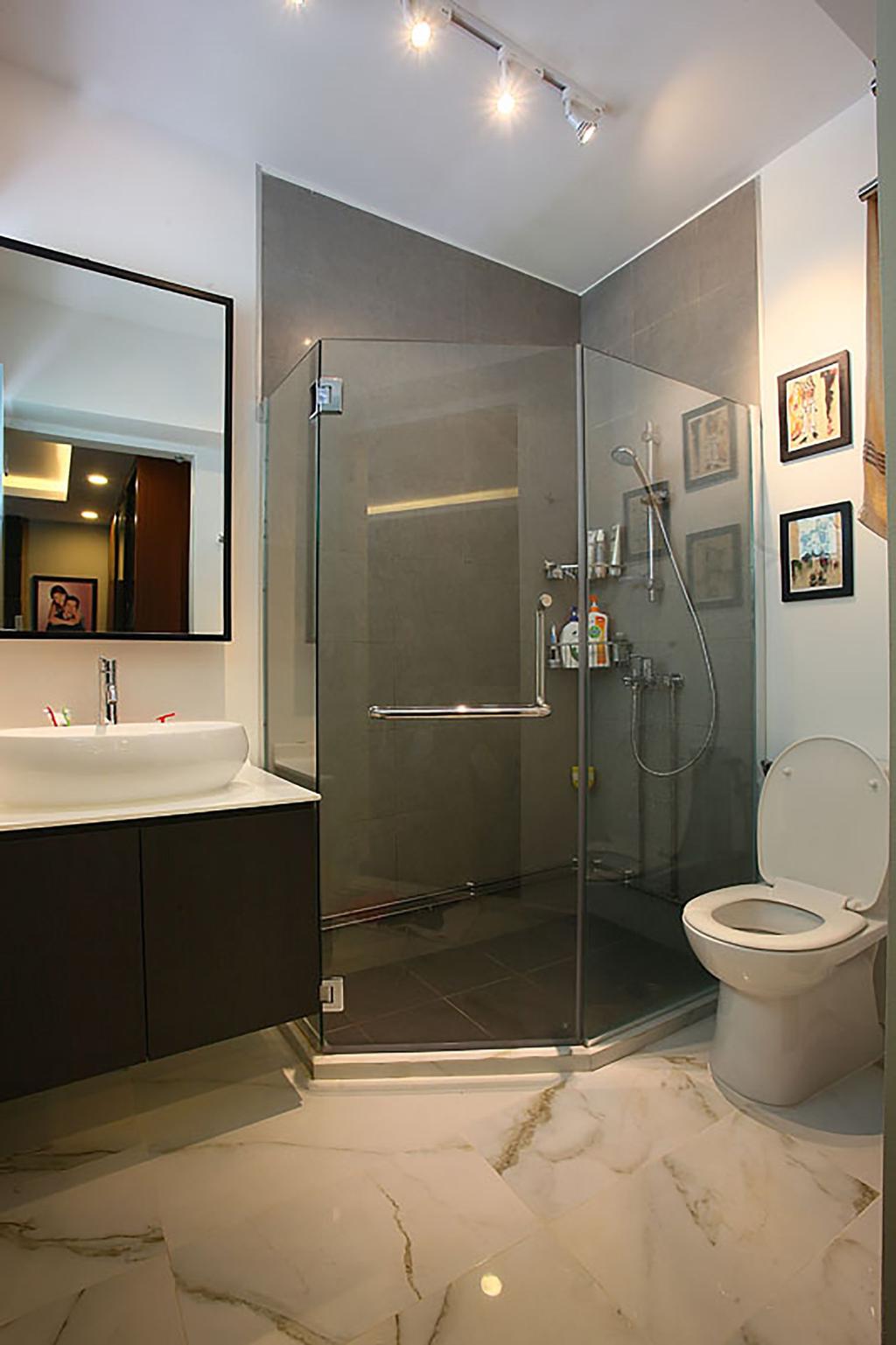 Modern, HDB, Bathroom, Serangoon North Avenue 4, Interior Designer, Fineline Design, Contemporary