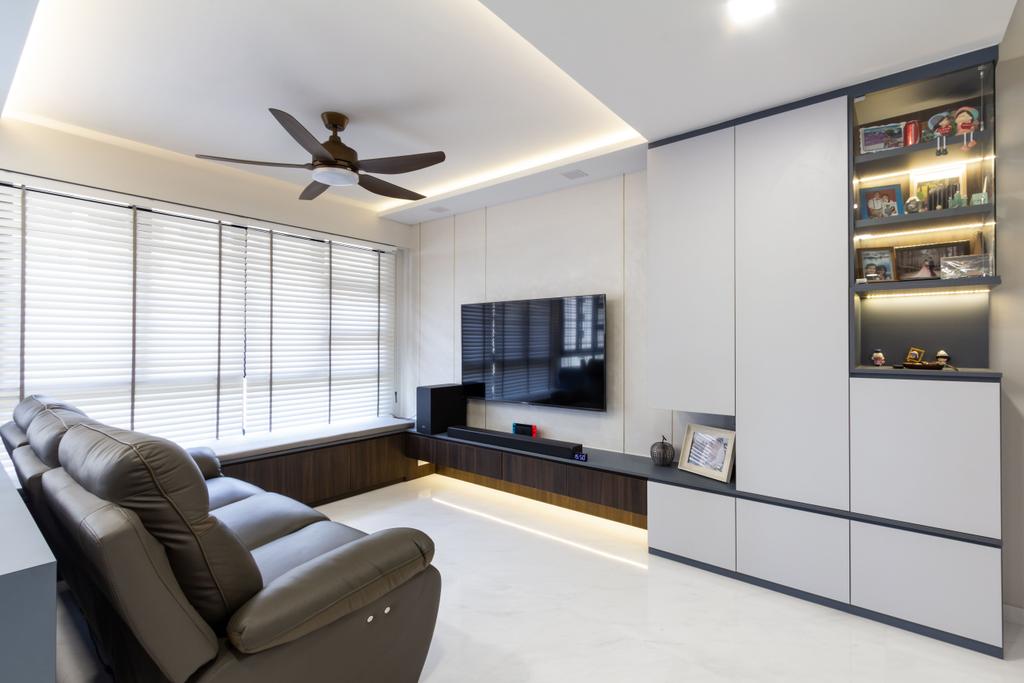 Contemporary, HDB, Living Room, West Plains @ Bukit Batok, Interior Designer, Fineline Design