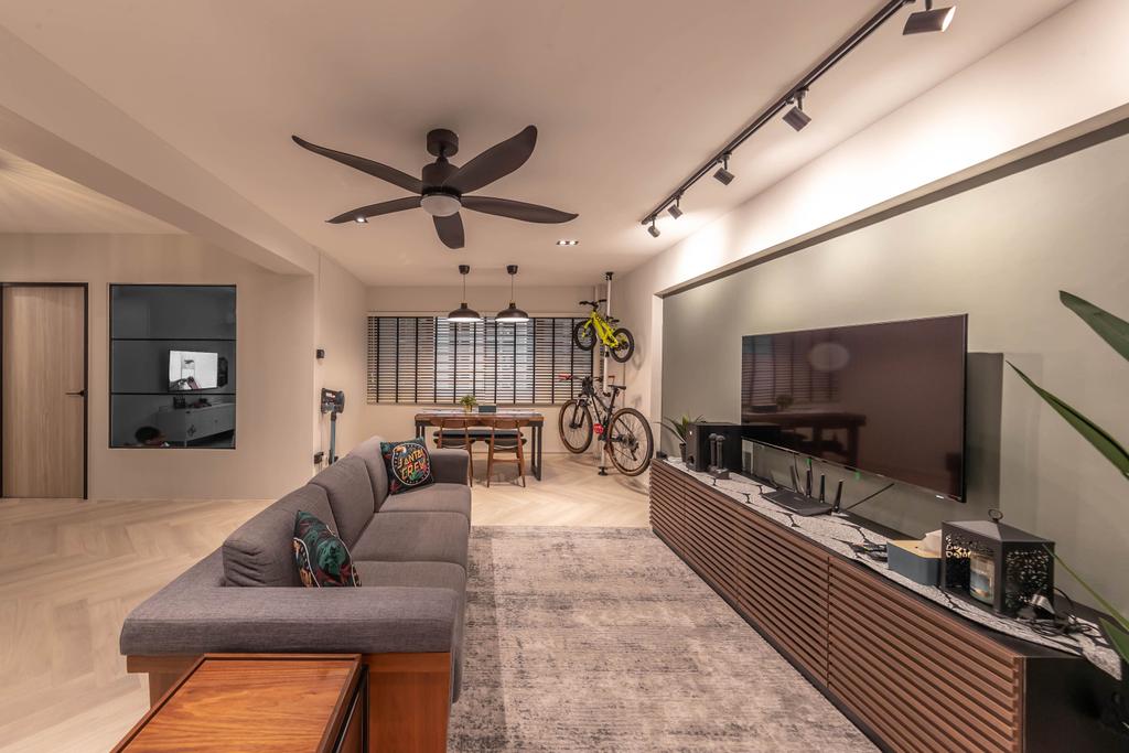 Contemporary, HDB, Living Room, Serangoon North Avenue 3, Interior Designer, LOME Interior