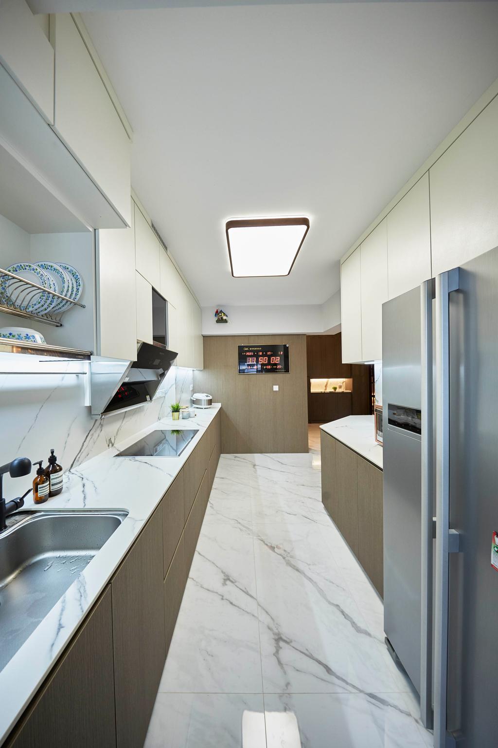 Transitional, HDB, Kitchen, Anchorvale Road, Interior Designer, Ultra Space Design, Contemporary