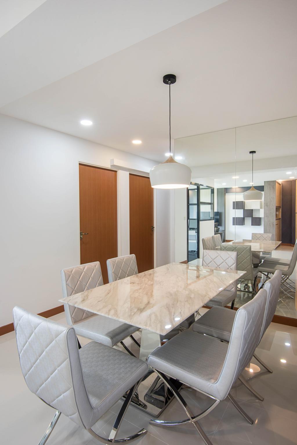 Contemporary, HDB, Dining Room, Keat Hong Close, Interior Designer, Luxurious Design