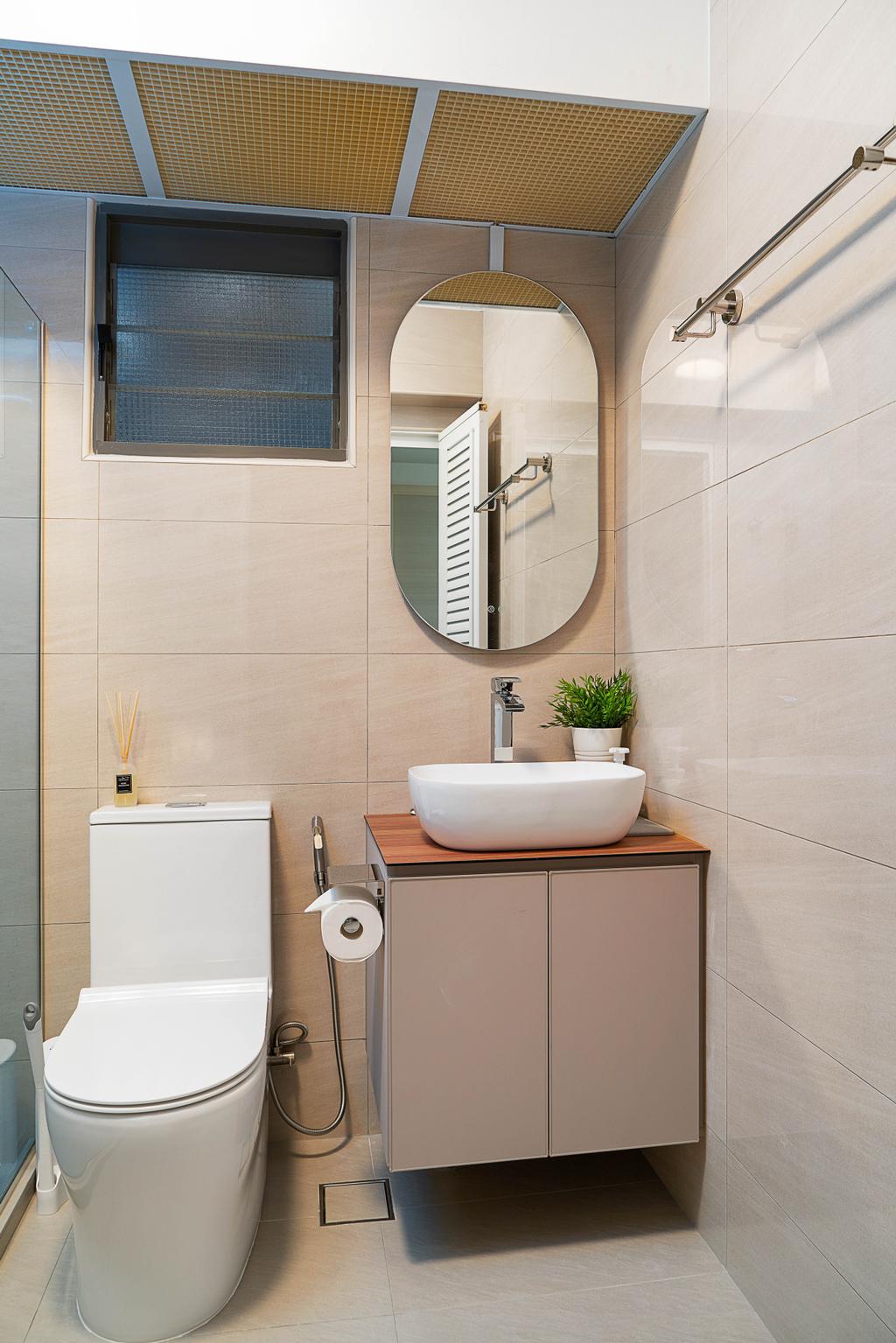 Contemporary, HDB, Bathroom, Anchorvale Crescent, Interior Designer, Luxurious Design