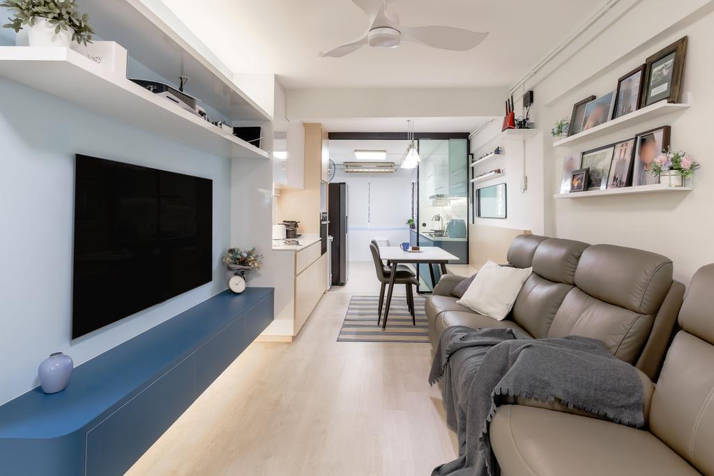 Contemporary, HDB, Living Room, Clementi West Street 2, Interior Designer, Yang's Inspiration Design