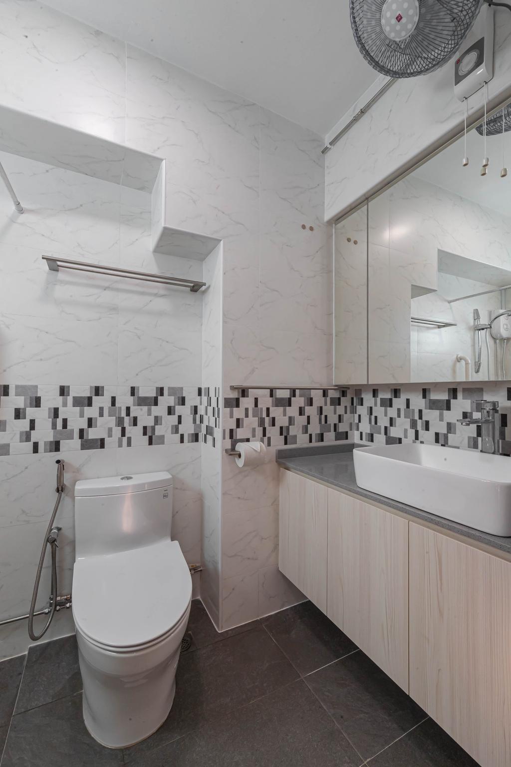 Scandinavian, HDB, Bathroom, Lengkok Bahru, Interior Designer, LOME Interior