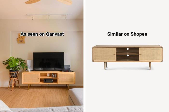 qanvast&#39;s picks qanvast shopee rattan tv console rattan furniture