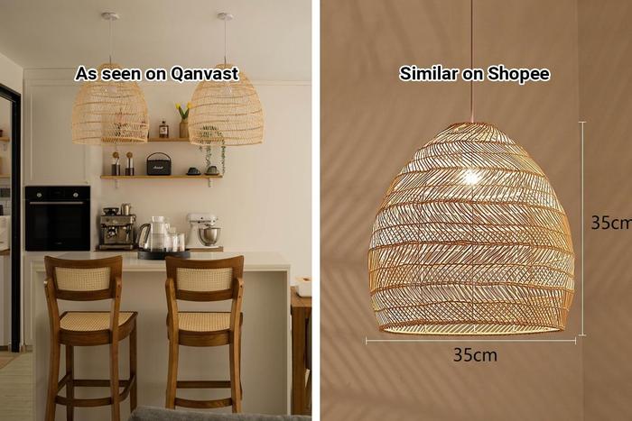 qanvast&#39;s picks qanvast shopee rattan pendant lamp wicker rattan furniture
