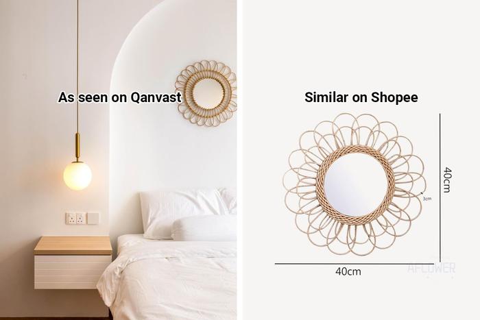 qanvast&#39;s picks qanvast shopee rattan mirror rattan furniture