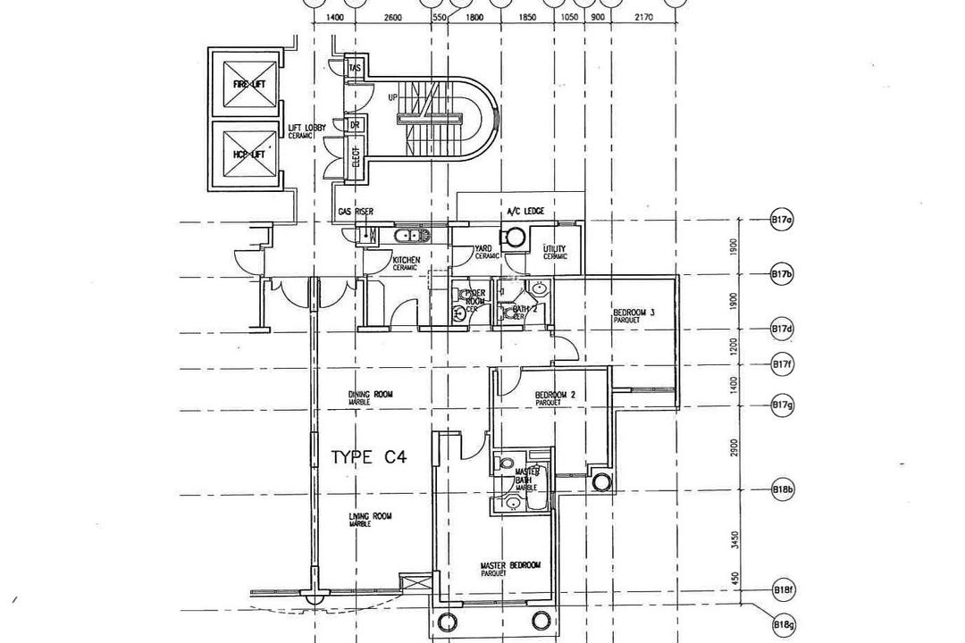 Hazel Park Condominium, Luova Project Services, Contemporary, Condo, 3 Bedder Condo Floorplan, Type C 4, Original Floorplan
