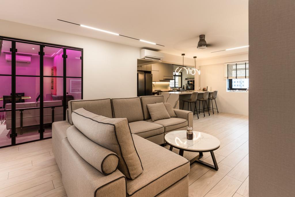 Contemporary, HDB, Living Room, Jurong West Street 93, Interior Designer, 85 SQFT