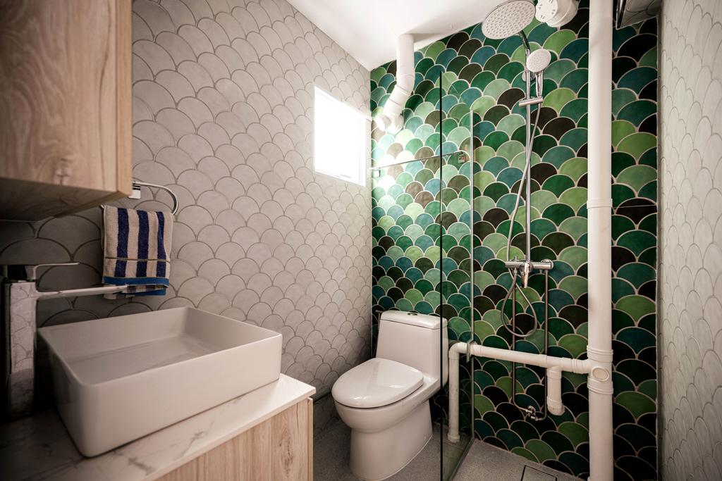 Contemporary, HDB, Bathroom, Bukit Merah Lane 1, Interior Designer, IdeasXchange