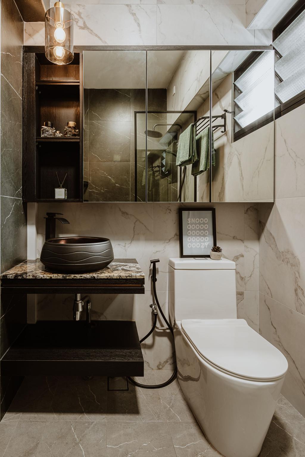 Eclectic, HDB, Bathroom, Canberra Crescent, Interior Designer, Insight.Out Studio, Contemporary