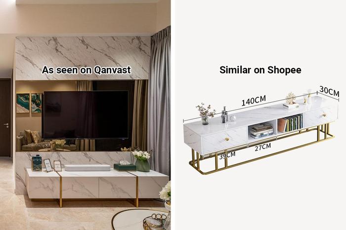 Shopee Home Qanvast&#39;s Picks Marble TV Console
