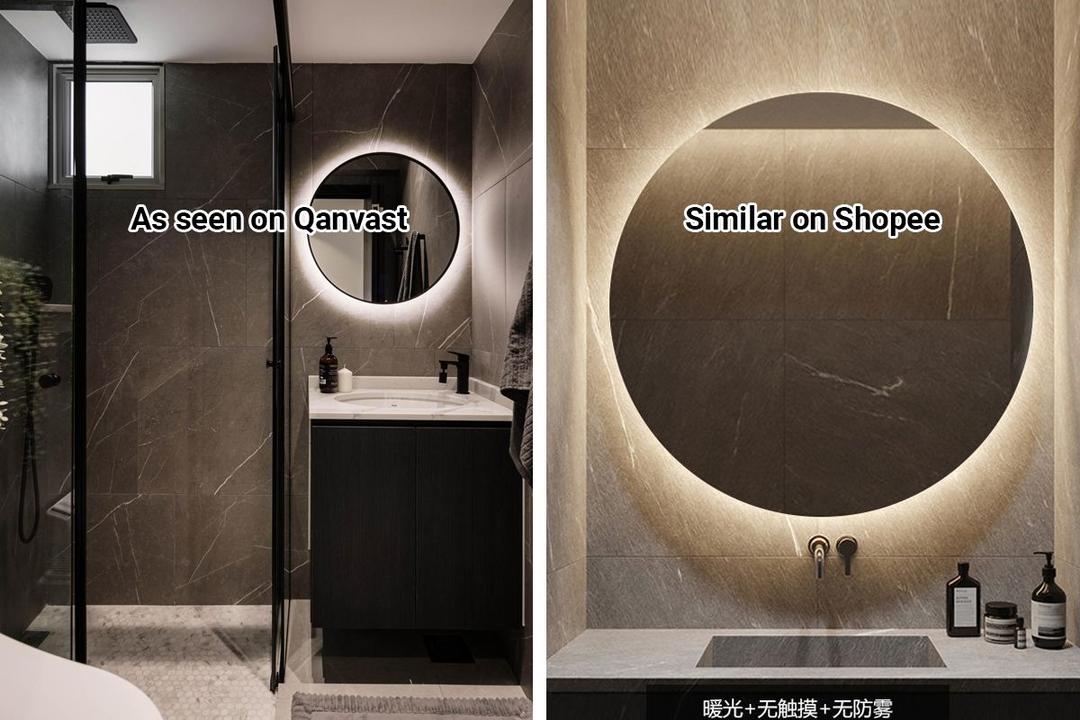 Shopee Home Qanvast&#39;s Picks LED Bathroom Mirror
