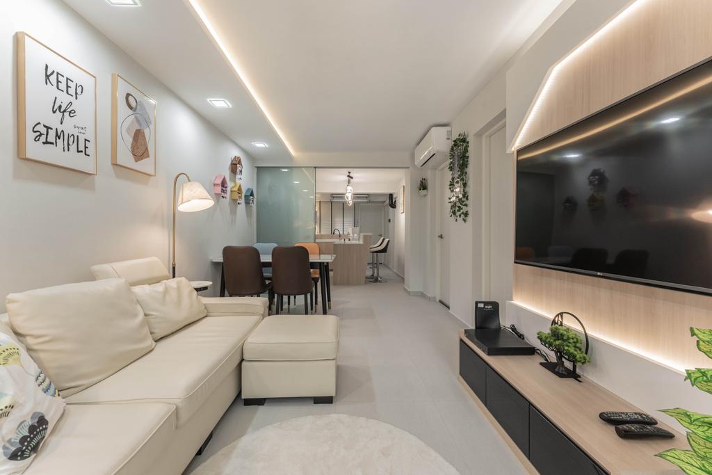 Scandinavian, HDB, Living Room, Toa Payoh East, Interior Designer, Brick & Decor