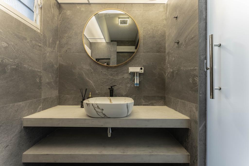 Contemporary, HDB, Bathroom, Rivervale Crescent, Interior Designer, Brick & Decor