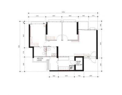 Ang Mo Kio Court, Juz Interior, Contemporary, HDB, 4 Room Hdb Floorplan, 4 Room, Type 2, Final Floorplan