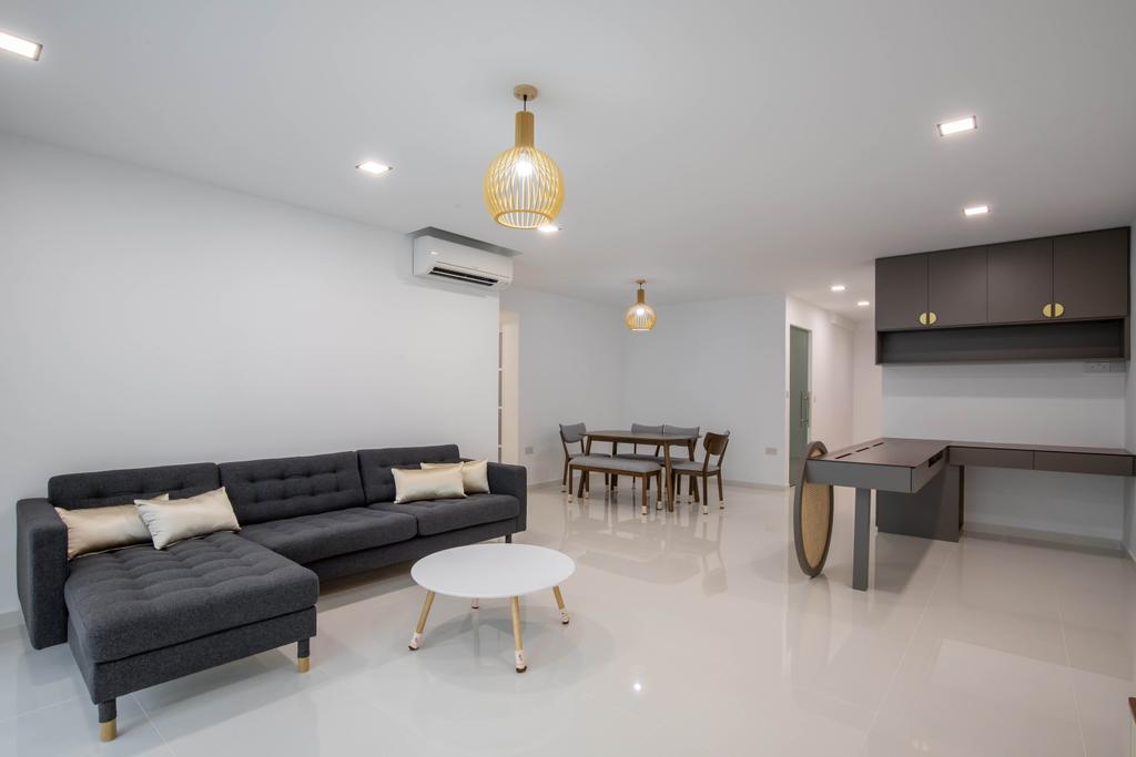 Contemporary, HDB, Living Room, Fernvale Road, Interior Designer, Brown Studio Interior Design
