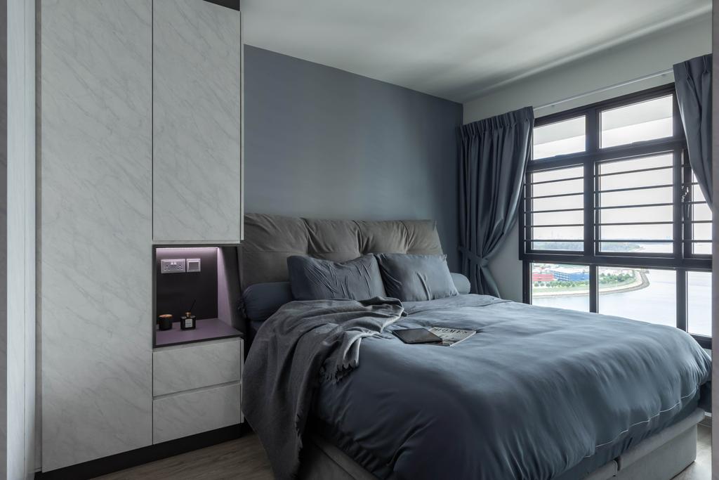 Contemporary, HDB, Bedroom, Northshore Drive, Interior Designer, Yang's Inspiration Design