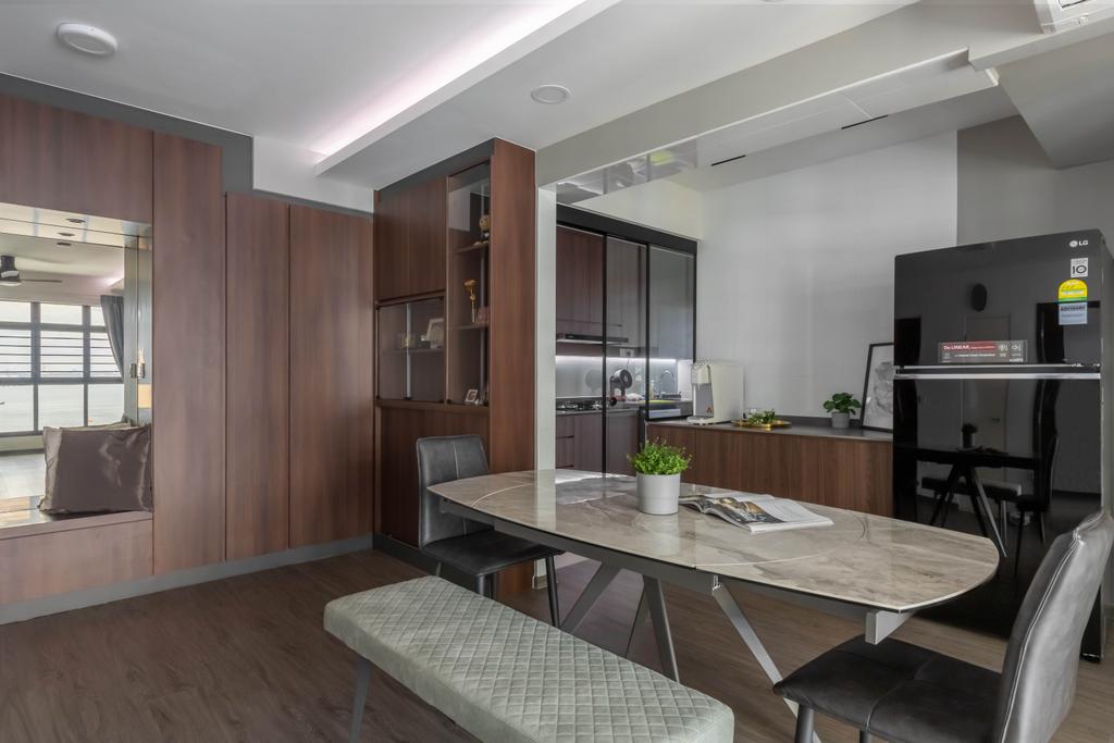 Contemporary, HDB, Dining Room, Northshore Drive, Interior Designer, Yang's Inspiration Design