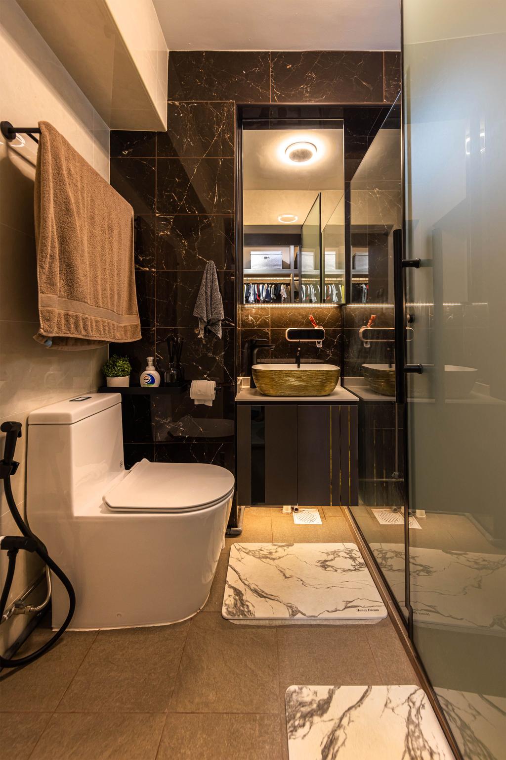 Contemporary, HDB, Bathroom, Telok Blangah Crescent, Interior Designer, Swiss Interior Design