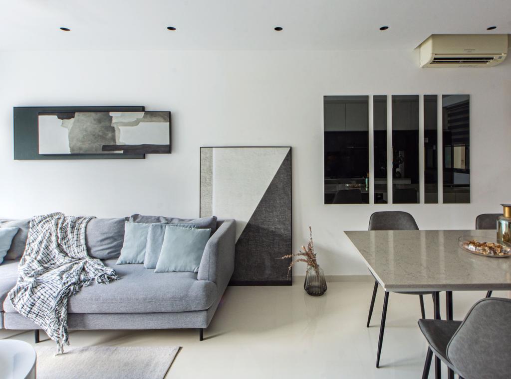 Contemporary, Condo, Living Room, Esparina Residences, Interior Designer, DISTINCTidENTITY