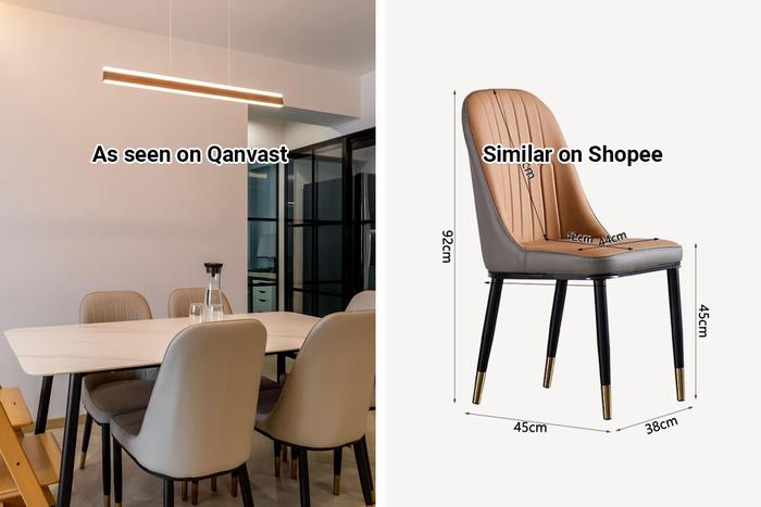 qanvast&#39;s picks shopee faux leather dining chairs