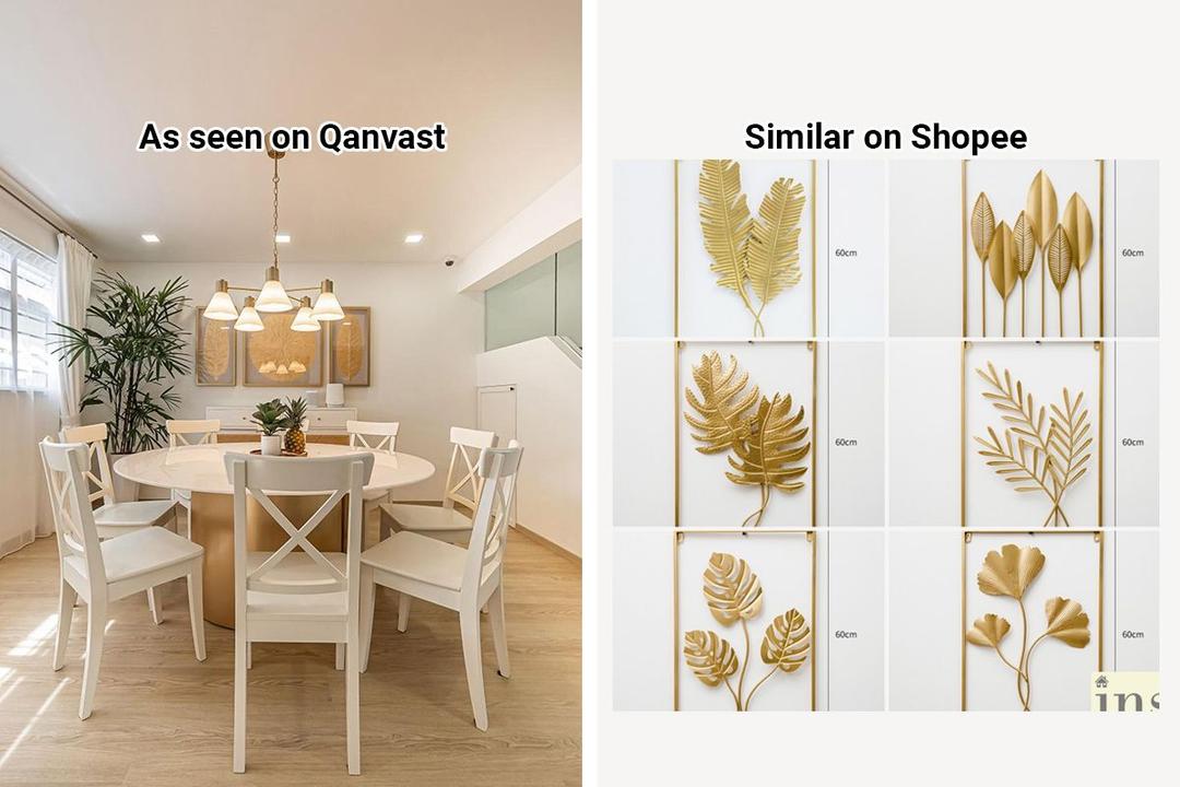 qanvast&#39;s picks shopee gold leaf wall decor