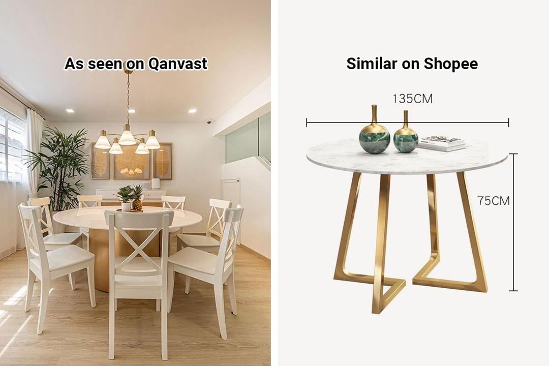 round marble dining table qanvast&#39;s picks shopee