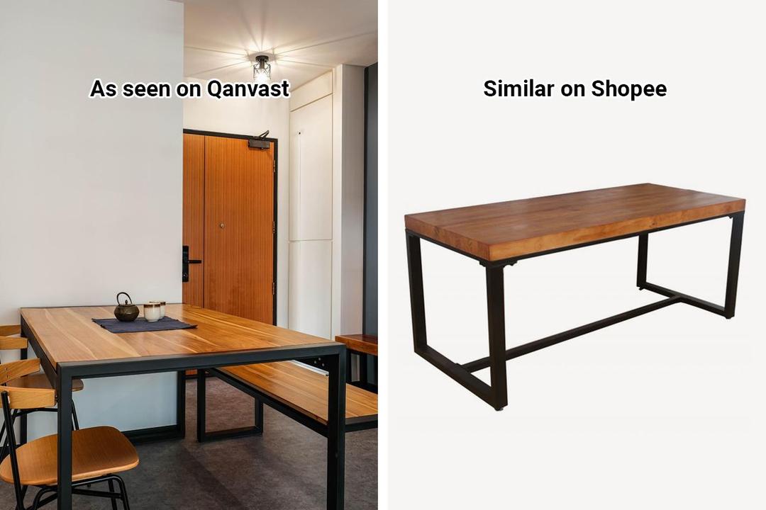 industrial dining table qanvast&#39;s picks shopee