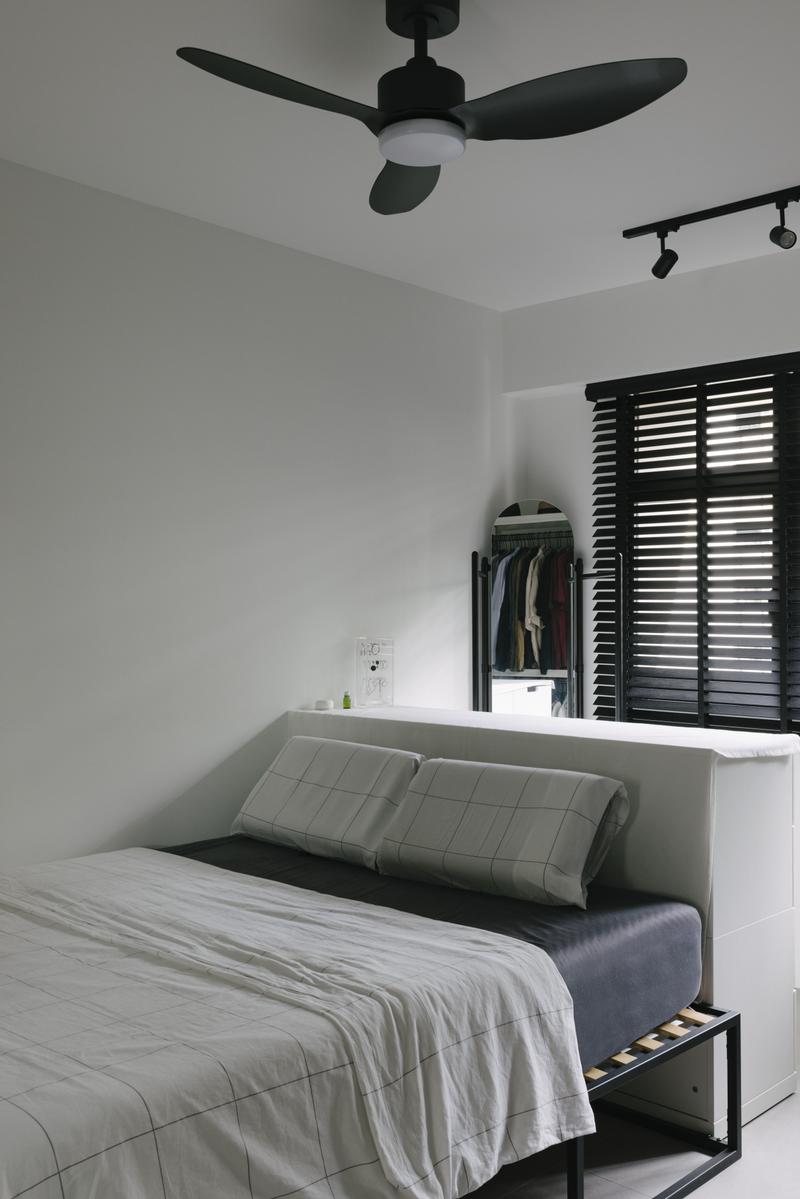 Bidadari 4-room BTO flat renovation black and white