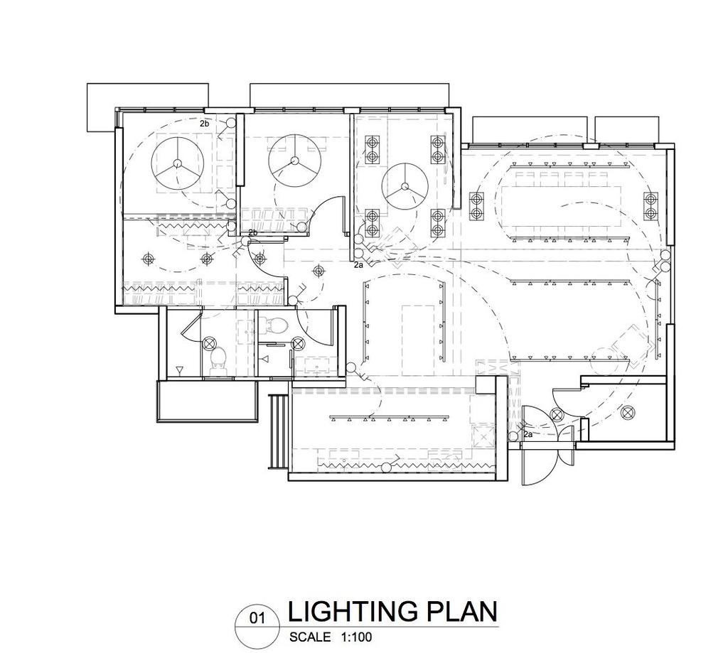 Contemporary, HDB, Northshore Drive, Interior Designer, Salt Studio, 5 Room Hdb Floorplan, Lighting Plan